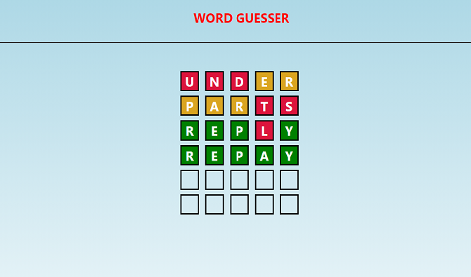 Word Guesser Game.